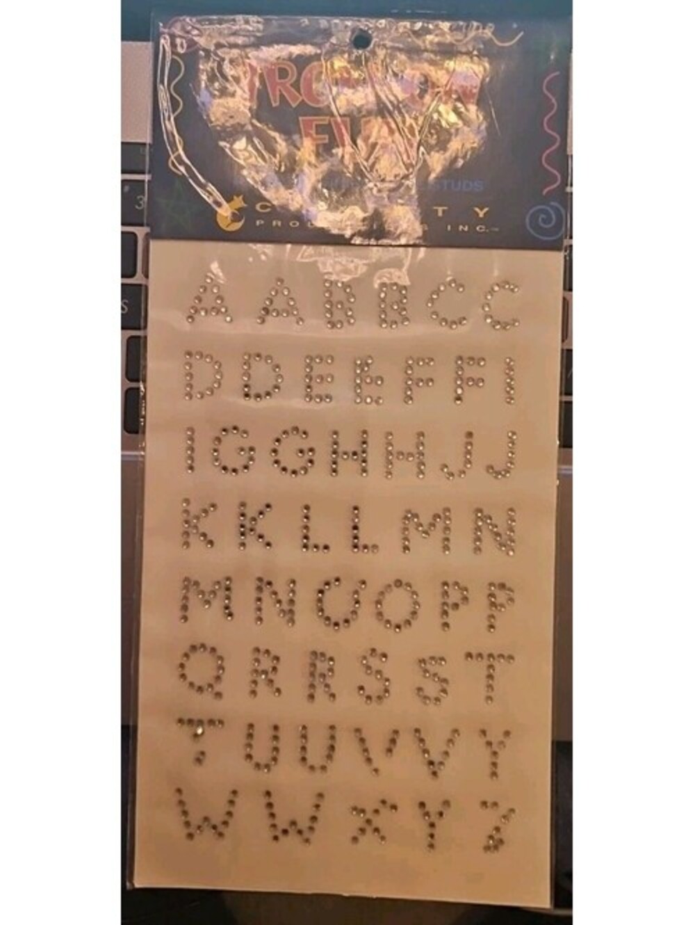 Iron-on Fun Glitter Alphabet